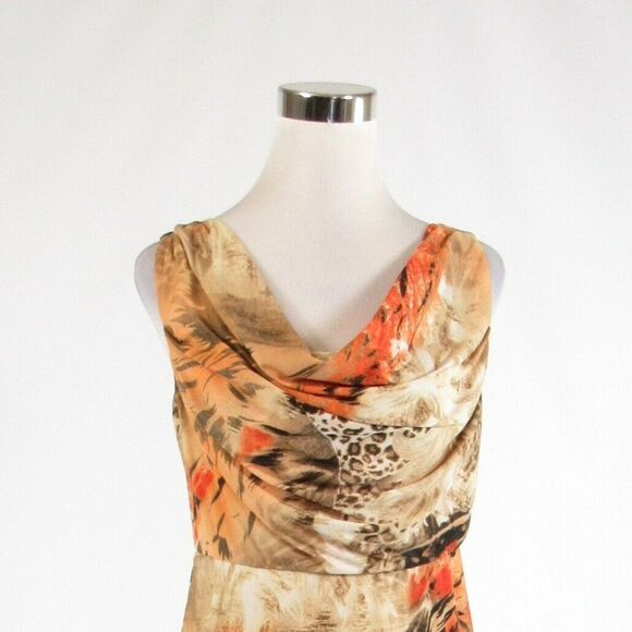 Light beige orange JOLIBEL A-line dress 8 - Picture 2 of 8